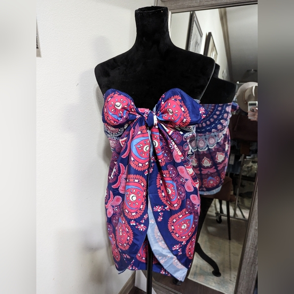 NWOT Convertible BOHO Sarong Cover Up - Picture 7 of 12